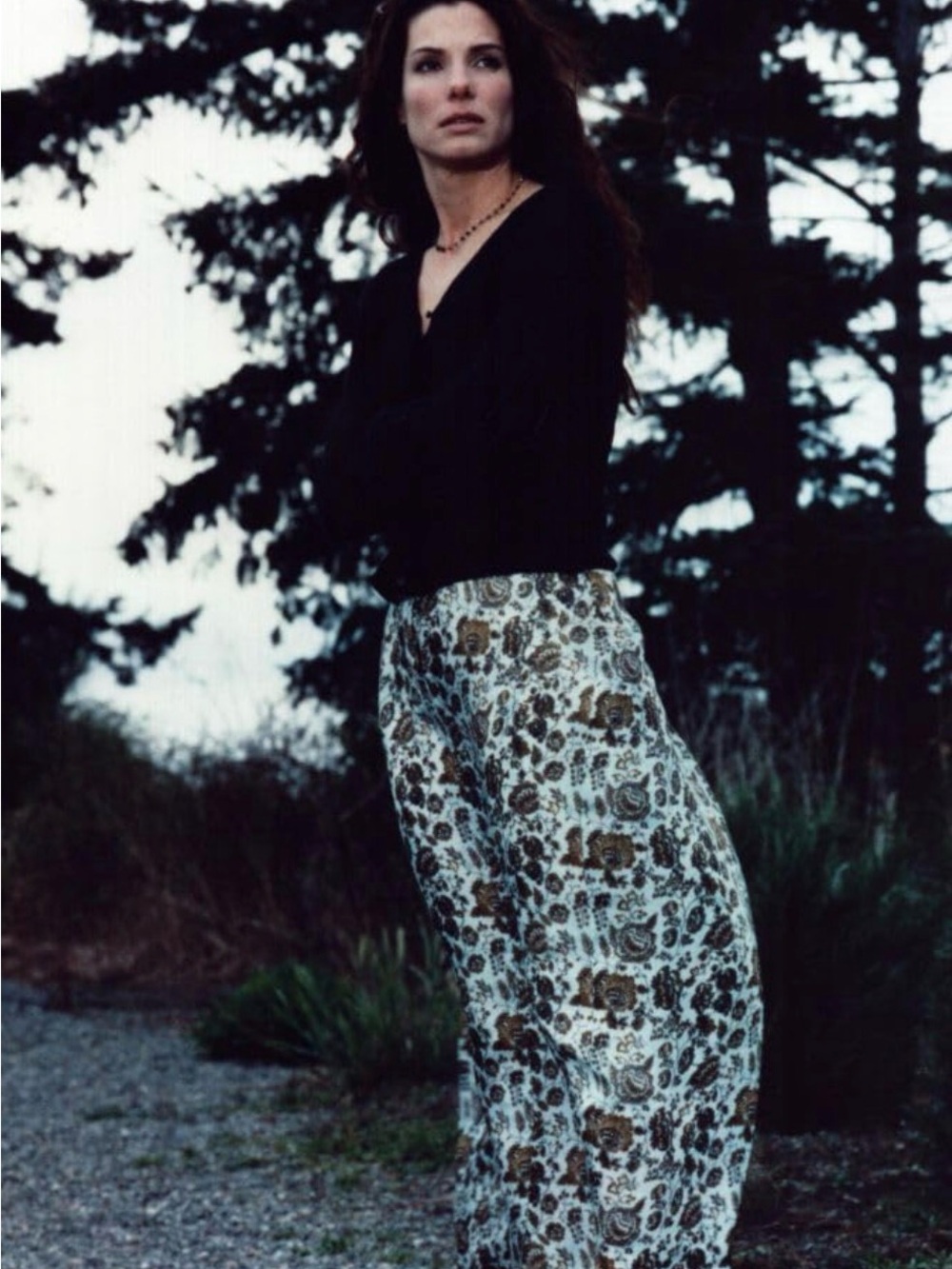 Practical Magic Floral White Maxi Skirt